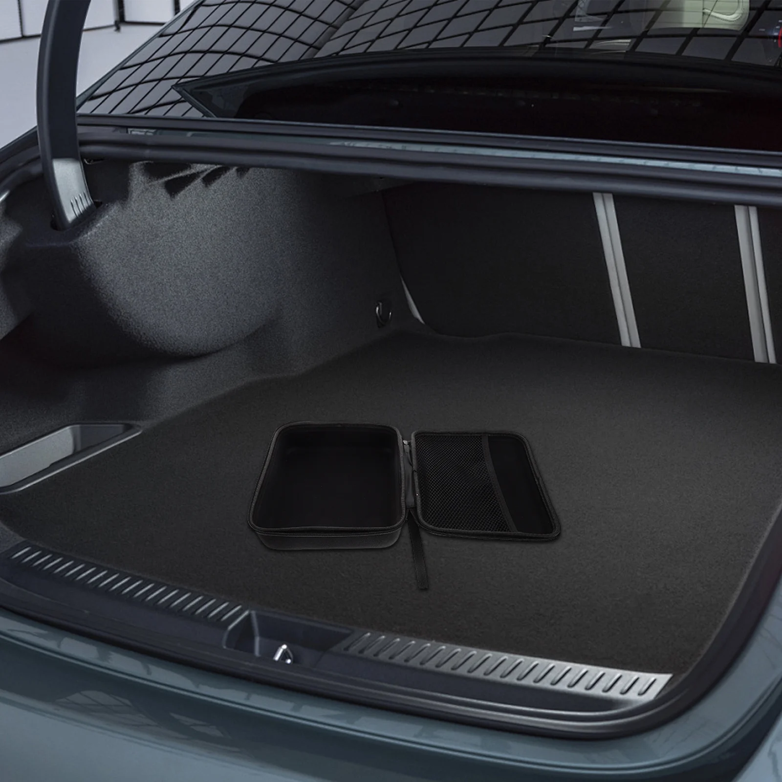 

Durable Lightweight Car Storage Bag for Vacuum Cleaner Tire Inflator Pump Repair Kit Organizer Compact Travel Accessory