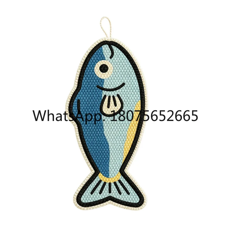 Salted fish sisal cat scratching board wall sticker protector cat claw grinding handy gadget