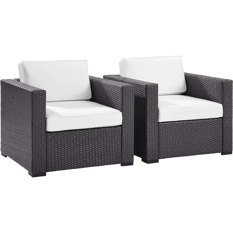 

Outdoor Wicker Conversation Set with Cushions, Comfortable Seating with High-grade Cushion Cores