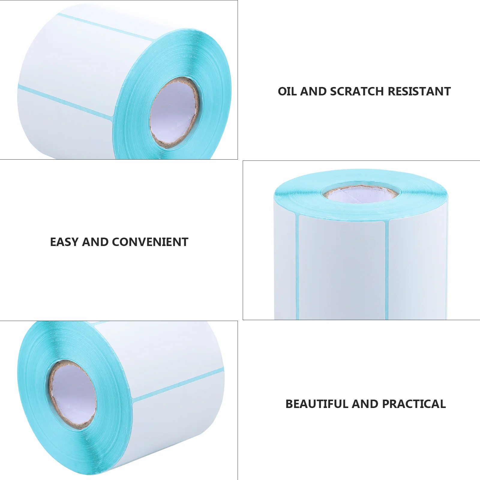 Étiquettes en papier thermique auto-adhésives imperméables, autocollant de nom polyvalent pour bouteille, étiquette de prix de plante, rouleau d'étiquettes autocollantes