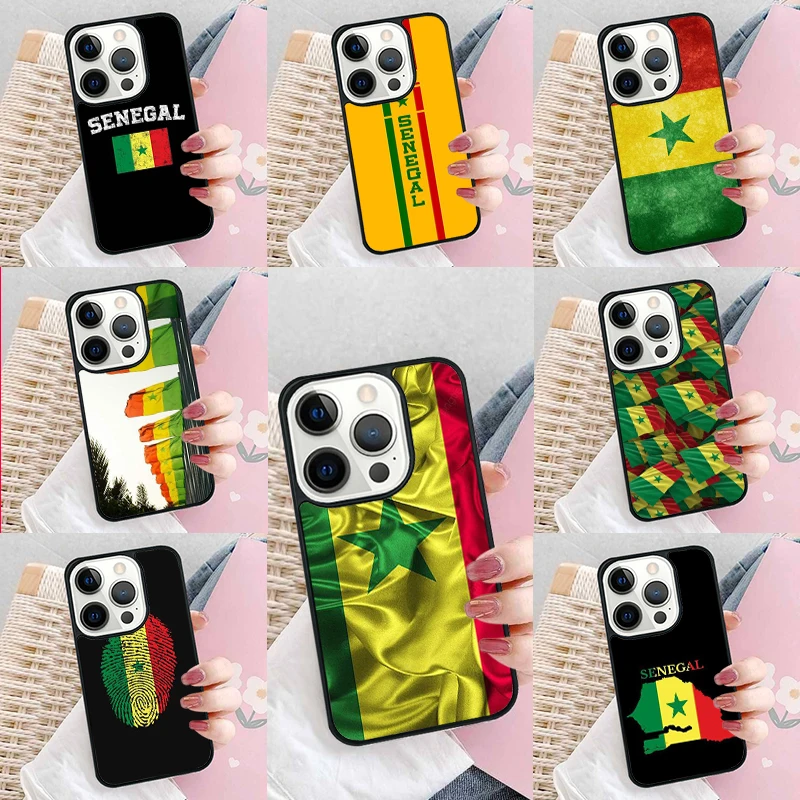 Senegal Flag Phone Case Cover for iPhone 16 Promax 15 Pro 13 14 Plus 11 12 Mini XR XS MAX Coque