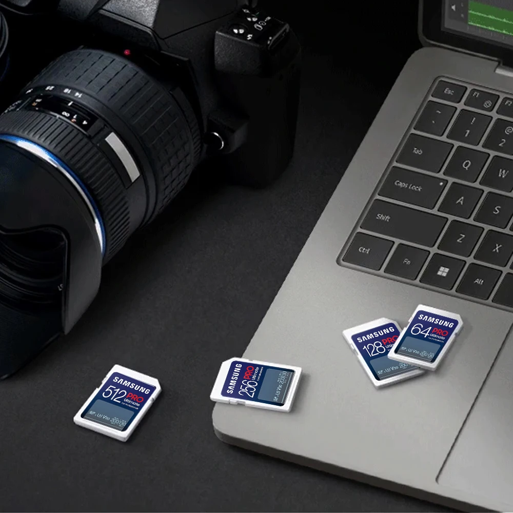 SAMSUNG EVO Plus/PRO PLUS SD Card 64GB U1 V10 128GB 256GB SDXC V30 U3 Transfer Speed up to 130MB/s-200MB/s Camera Memory Card