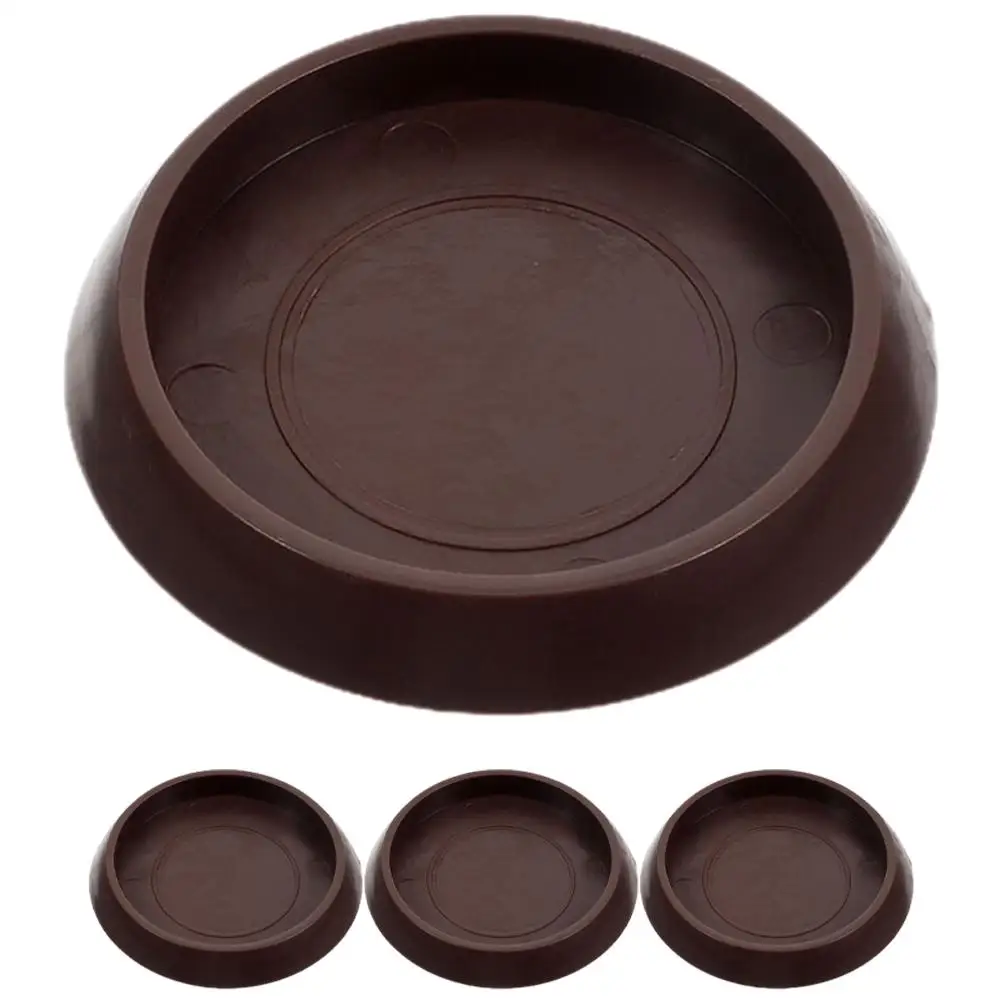 

4pcs Table Leg Pads 1-3/4Inch Round Black Non-Slip Furniture Coasters Couch Wear Resistant Bed Stoppers Multi