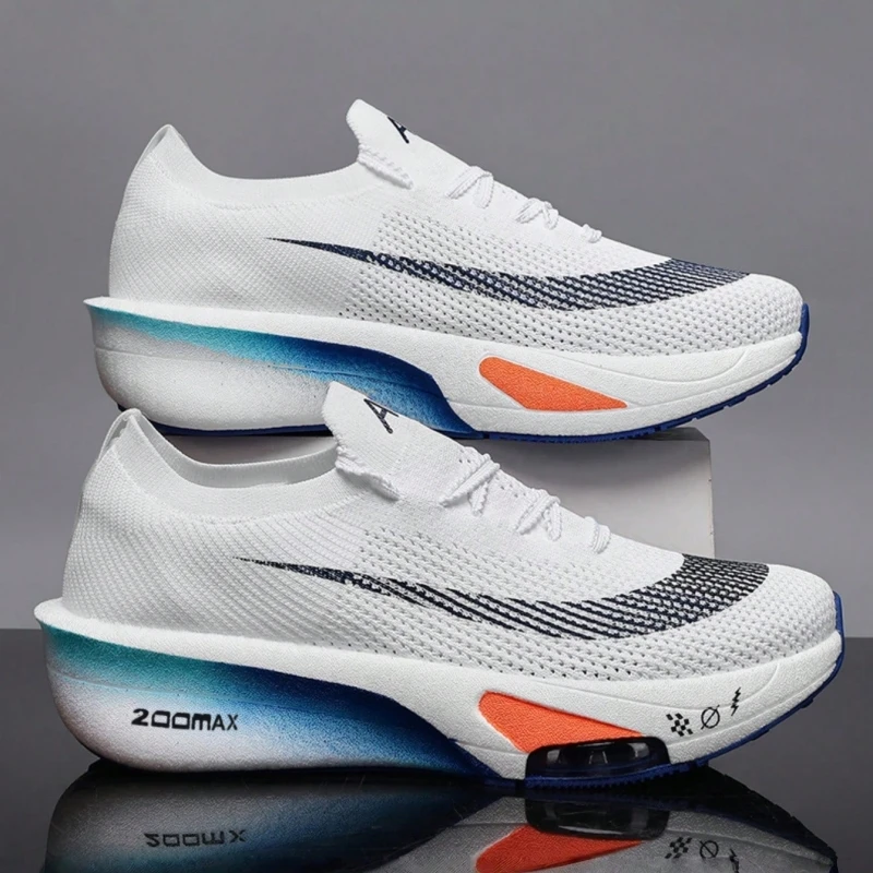 Men's Racing Running Shoes, Breathable Mesh, Non-slip Wear-resistant Sole, Soft Lining, Athletic Sneakers for Gym Hiking Outdoor