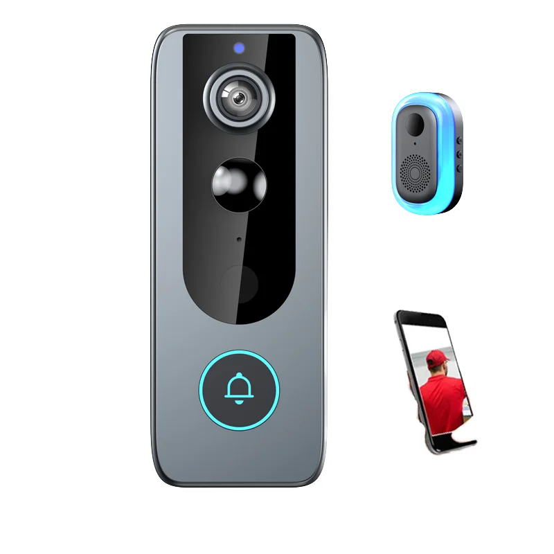 1080P PIR Tuya App Smart Home Security Waterproof IP65 Wireless WiFi Video Door Phone with Night Vision Rechargeable