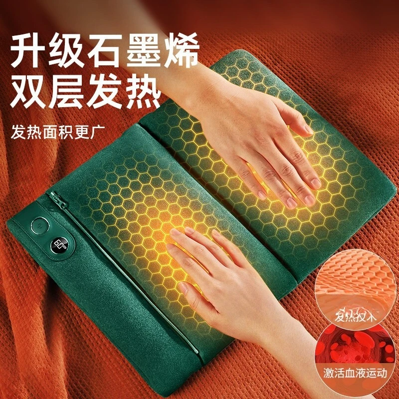 جهاز تدفئة محمول قابل لإعادة الشحن كيس الماء الساخن المعدة الجرافين المقاوم للانفجار وسادة التدفئة الكهربائية النسائية