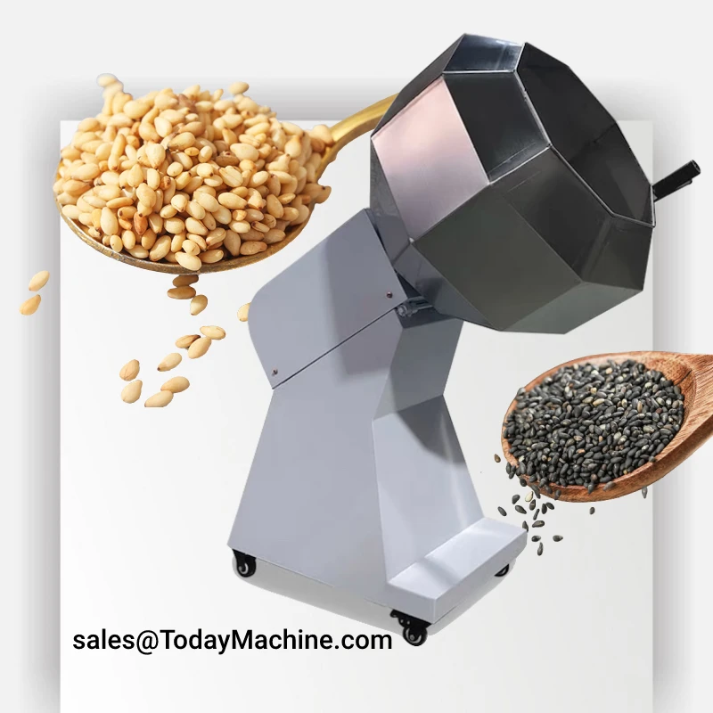 China Factory Automatic Snack Seasoning Machine Stainless Steel Food Flavoring Mixer Machine Octagonal