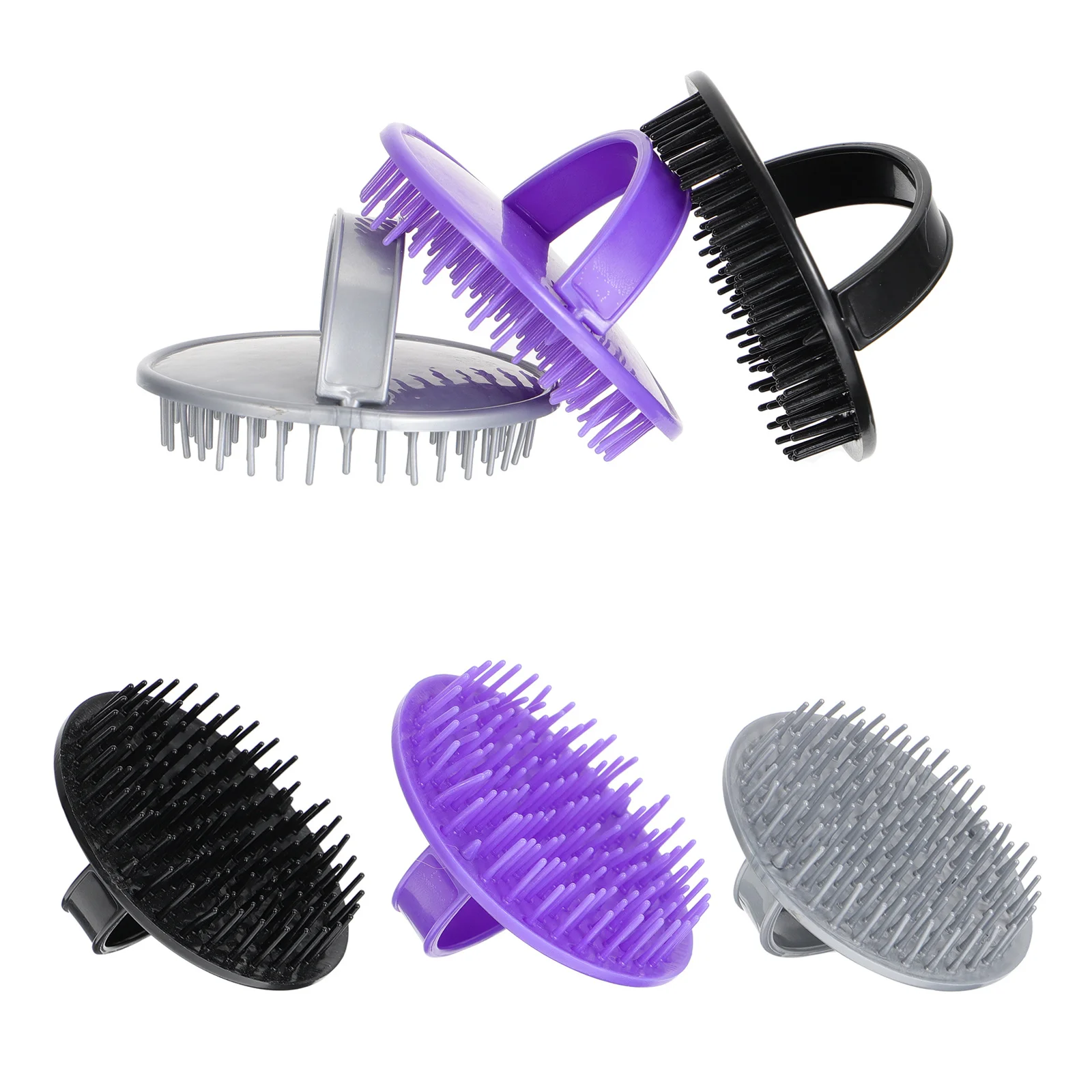 

6pcs Shampoo Brush Hair Scalp Massage Tool Ergonomic Design Dandruff Removal Exfoliating Cleansing All Hair Types Scalp Massager