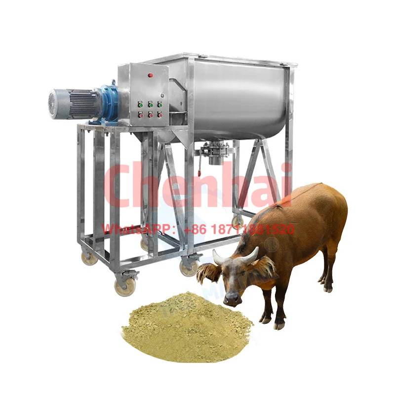 

Industry Concrete Double Ribbon 1ton 5 Ton Mix Horizontal Poultry Feed Mixer Machine for Animal Feed