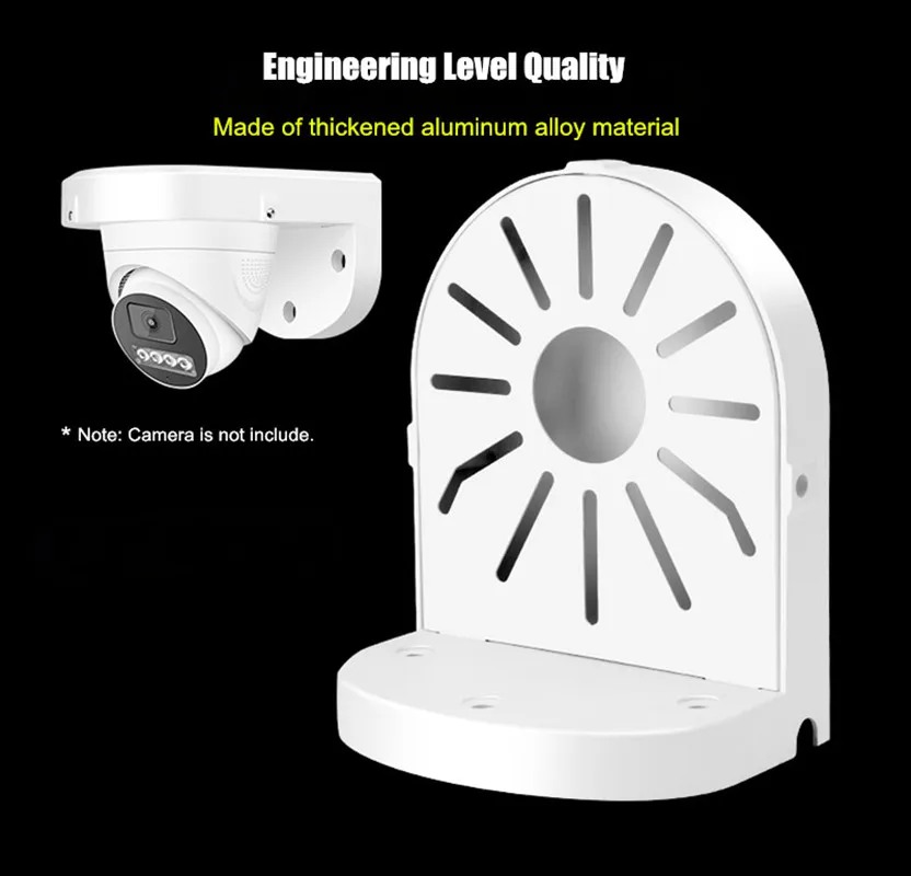 Suporte de parede Suporte para Câmera de Segurança Video Surveillance, Suporte Hemisfério, Compatível com HIKVISION Dome, Câmera IP