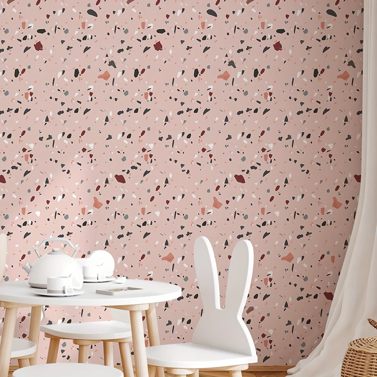 1 Roll Pink Marble … - image