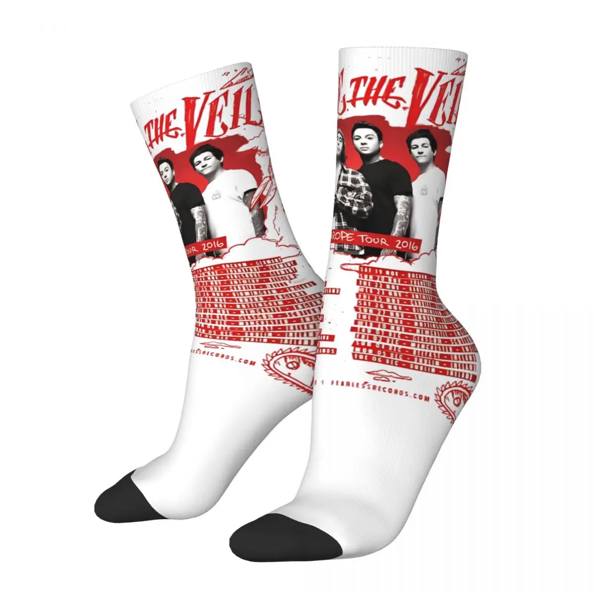 Unisex Pierce The Veilsd Album Metal Band Accessories Socks Rock Band Cozy Socks Super Soft For Casual Wear