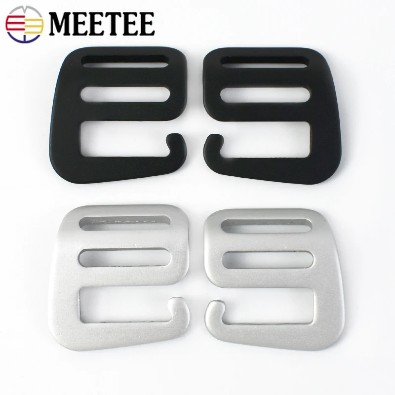 Meetee 5/10Pcs 20/25mm Metal G Hook Buckles Tri-Glide Adjust Buckle Bags Backpack Webbing Slider Clasp DIY Hardware Accessories