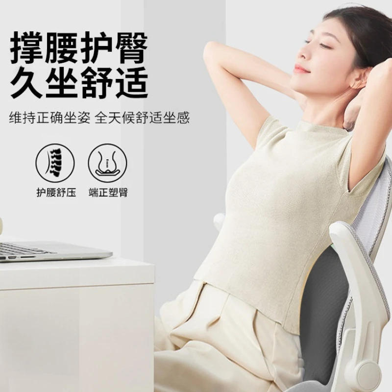 Ergonomic Integrated Seat & Lumbar Support Cushion, Pain Relief Butt Pad for Office Long Sitting Waist Back Support Pillow