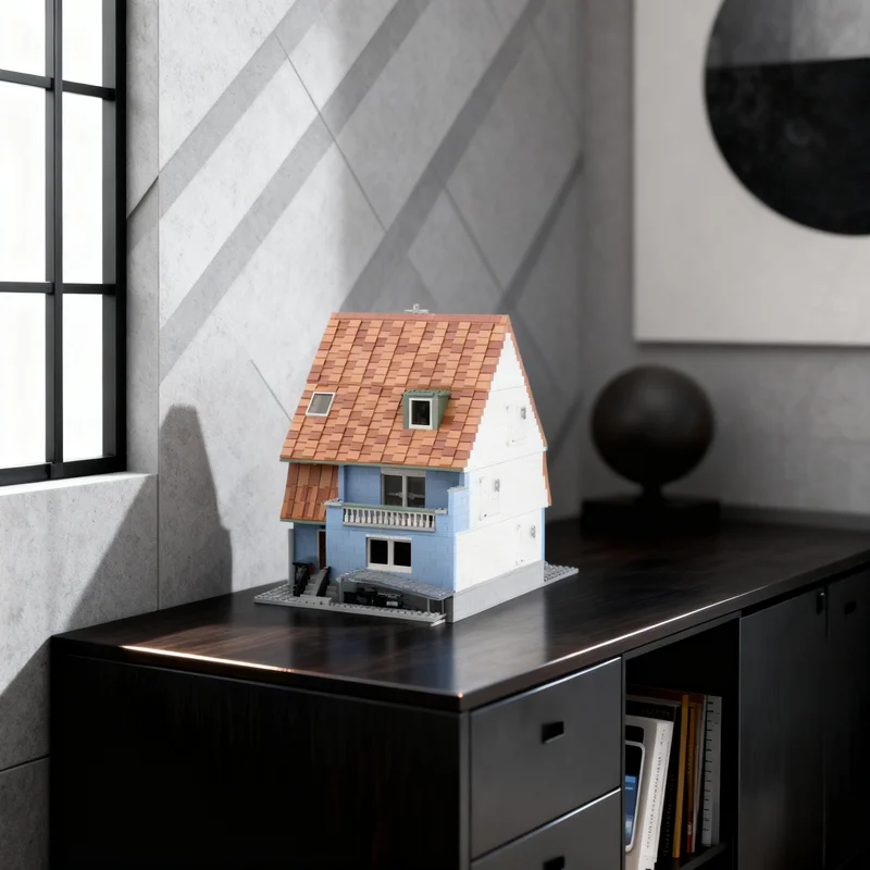 

6658 деталей MOC: Модульная модель многоэтажного семейного дома для строительства городского пейзажа, конструктор, игрушка, подарок, креативный коллекционный предмет для демонстрации, премиум-класс