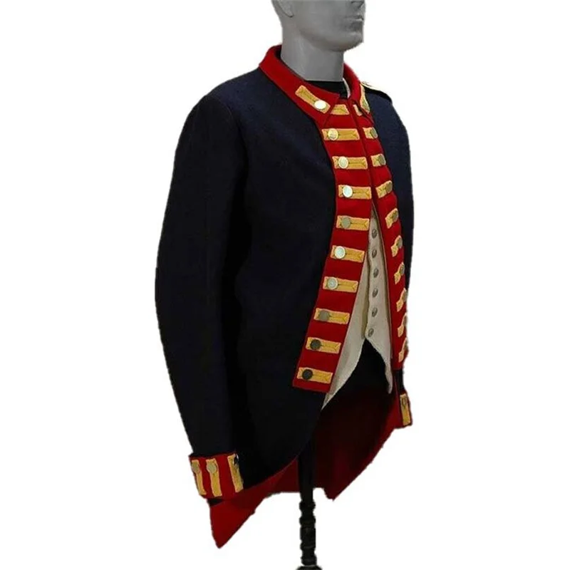 Regency Royal Artillery Guard Jacket Colonial Civil War Officer Soldier Military Uniform Outlander William Cosplay Costume