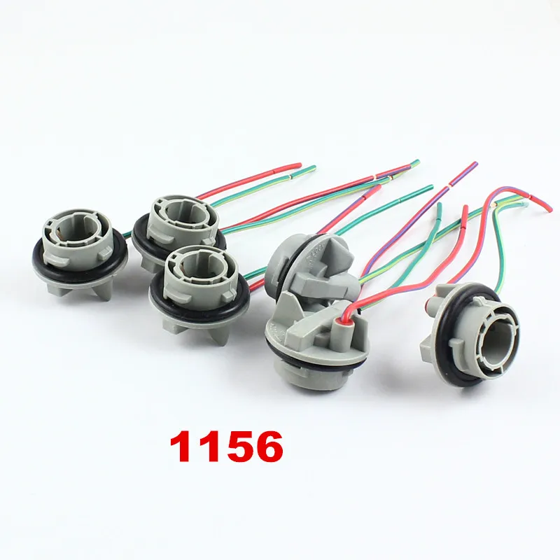 FSYLX 2pcs 1156 BA15S BAY15D 1157 Connector Female Car Light 1156 Socket Auto Bulb Wire Truck Light Vehicle LED Lamp Cable