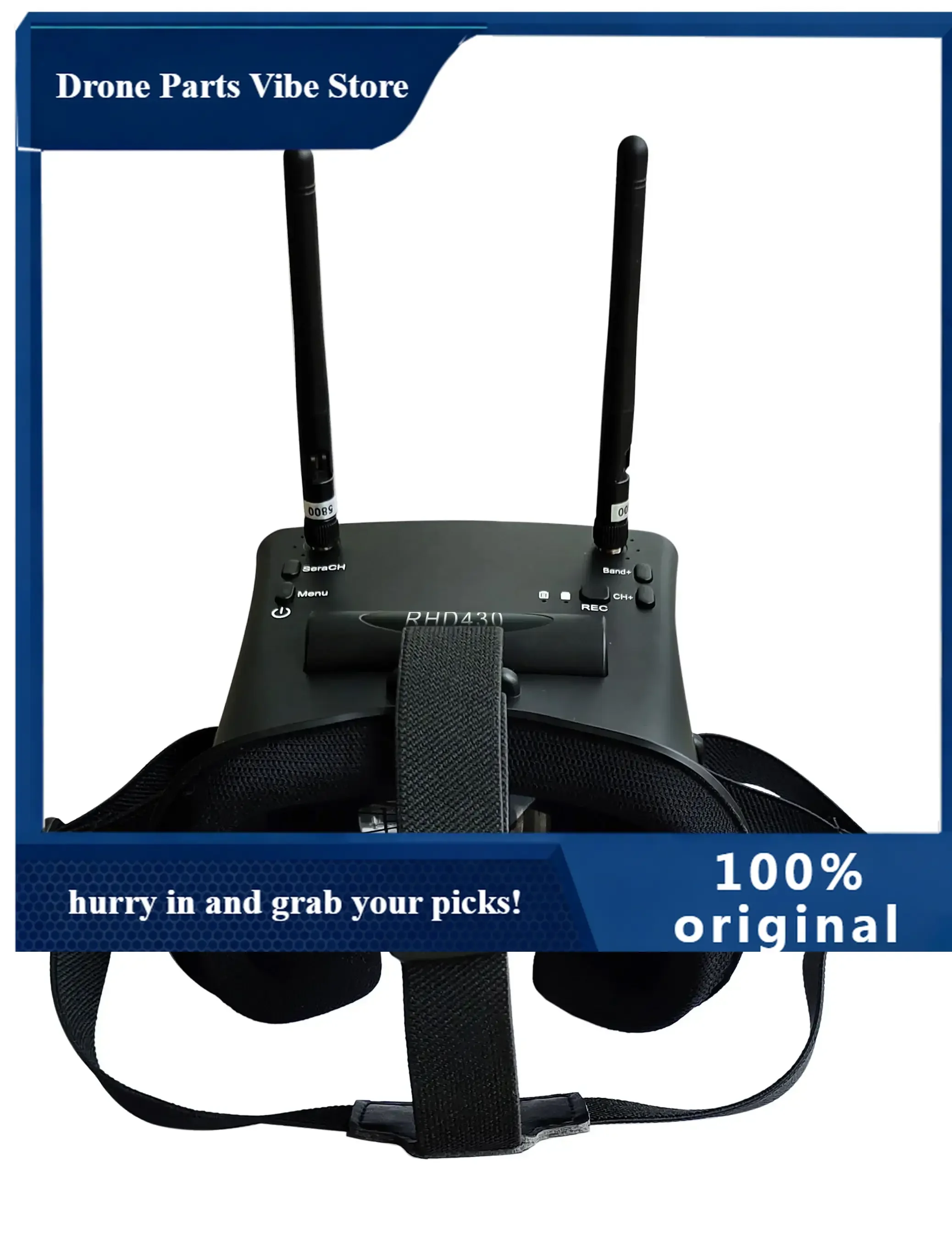 

APRHD430 4.3Inch FPV Goggles 5.8G Dual Receiver Realtime Video Return With DVR 800x480 High Brightness LED SCREEN For RACING DRO