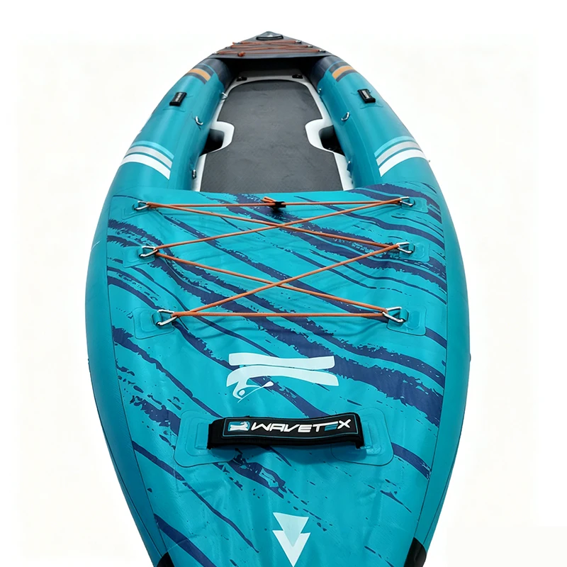 Inflatable PVC+ Drop Stitch Fabric Foldable Customizable Design Durable Water Resistant Sports Fishing Kayak for Ocean Lake