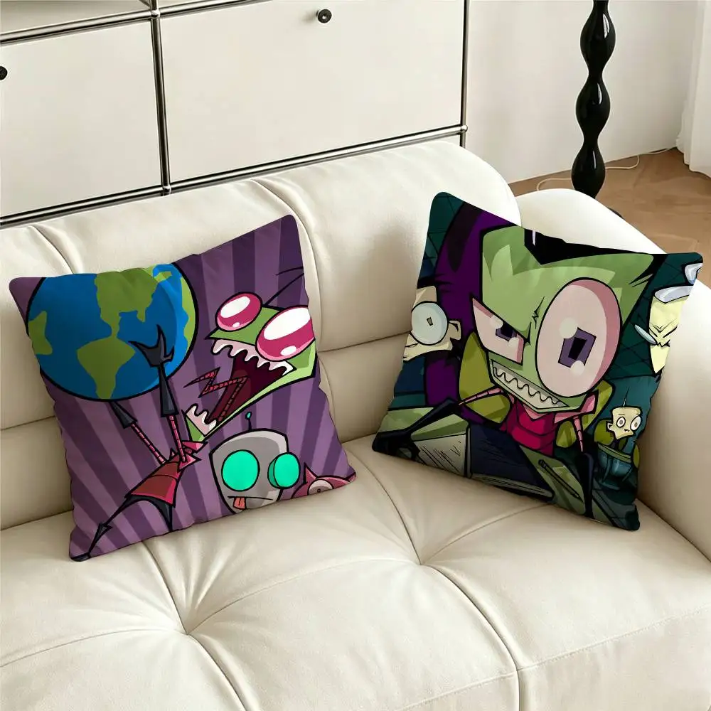 dark cartoon Invader Zim Pillow Case for Sofa Living Room Home office Decor Protective Cover