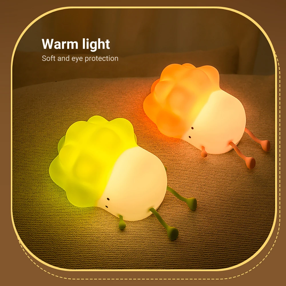 Lampe LED en Forme de Chou Mignon avec Capteur Tactile, Luminaire Décoratif d'Nik, Idéal pour une Table de oral et ou une Chambre à Coucher