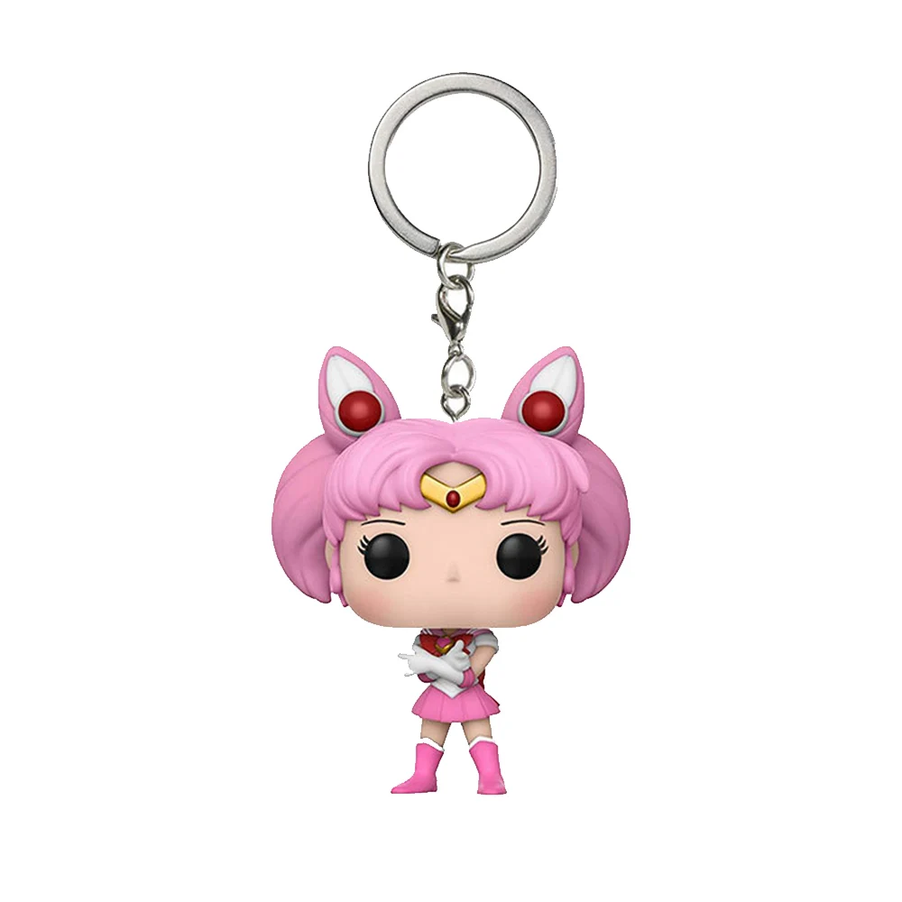 Anime Sailor Moon Keychain Cute Figure Doll Couple Bag Pendant Keyring Car Key Chain Accessories Toy Gift for Men Women Friends view 4