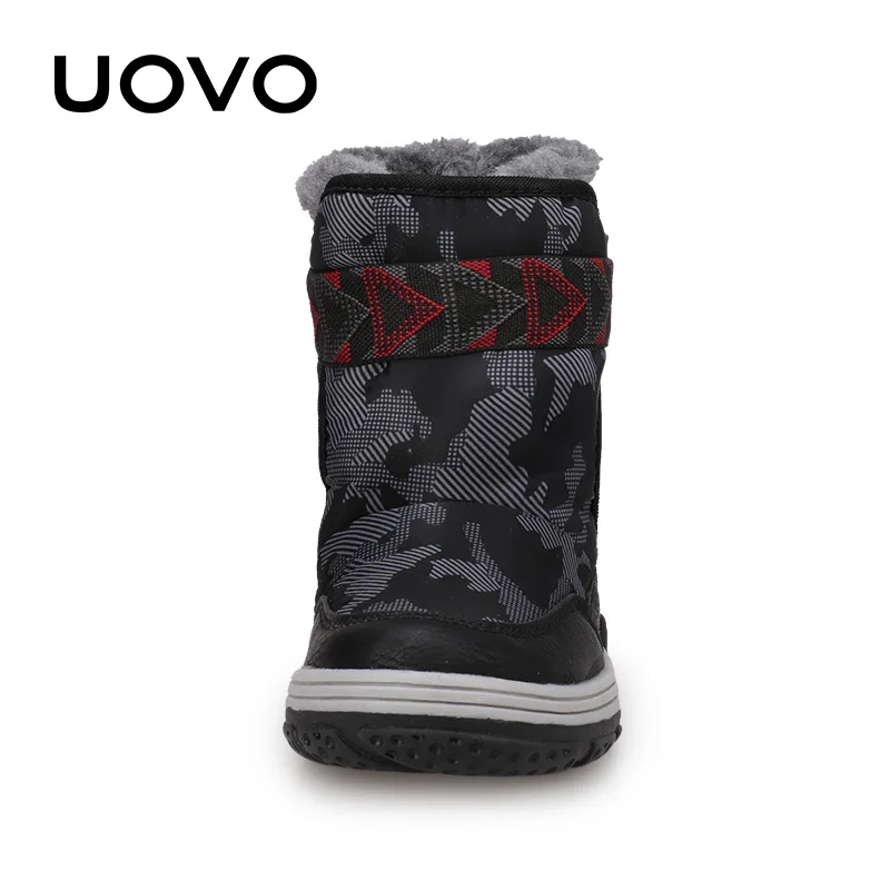 Winter Boots Kids UOVO 2024 New Arrival Warm Shoes Fashion  Plush Boys and Girls Snow Footwear Size #28-36