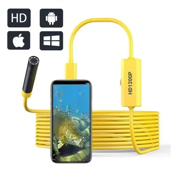 Smartphone android veya Windows için 1200P endoskop kamera 8mm prob 8LED tip-c USB portu endüstriyel endoskop güvenlik koruma