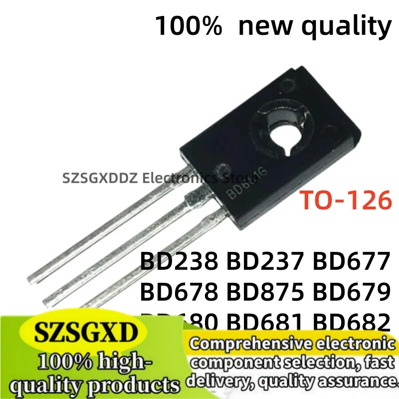 10-20piezas 100% nuevo BD679 BD677 BD682 BD435 TO126 BD680 BD436 BD678 BD441 BD442 BD681 Power transistor NEW TO-126 In Stock