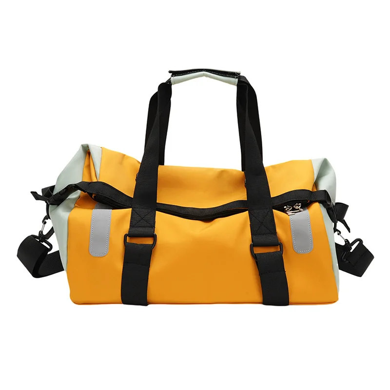 

Waterproof Handbag, Unisex Travel Bag, Large Capacity Mommy Bag, Lightweight Shoulder Crossbody Bag, Fashionable Color-Blocking Commuter Bag, Reflective Strip Design