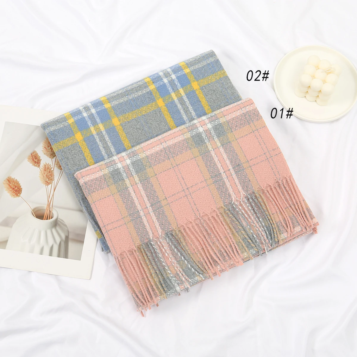 الشتاء منقوشة مطبوعة الكشمير وشاح شال للمرأة رجل الخريف الشتاء الدافئة طويلة شرابة الأوشحة التفاف الصلبة Mulffer 182*66 سنتيمتر