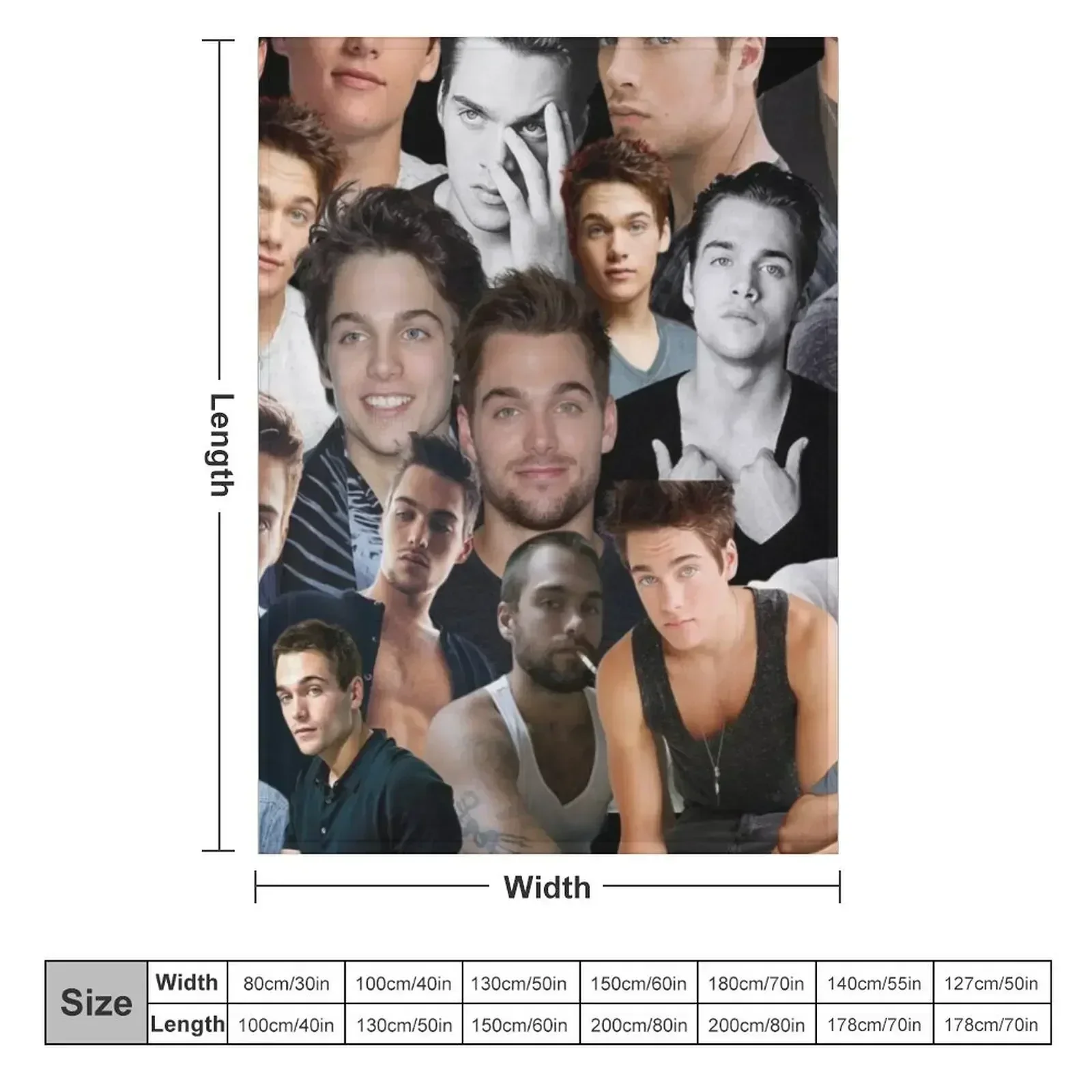 dylan sprayberry photo collage Throw Blanket Flannel Winter beds Luxury Designer manga Blankets