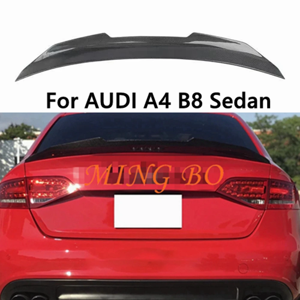 

For AUDI A4 B8 Sedan PSM Style Carbon fiber FRP glossy black Rear Spoiler Trunk Wing 2009 2010 2011 -2012