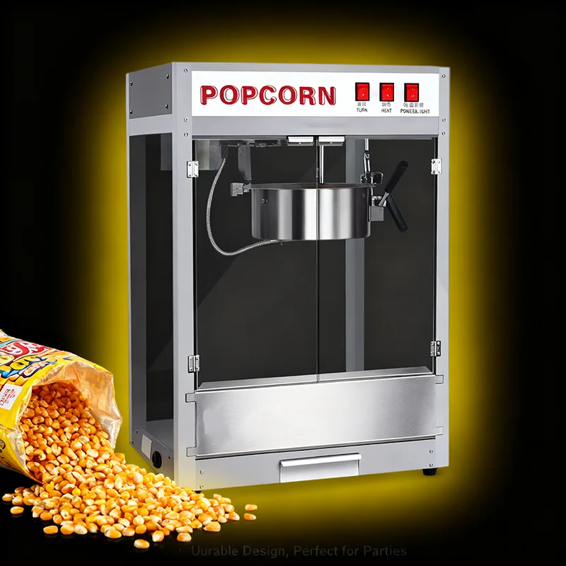 All-Stainless Steel Commercial Electric Popcorn Machine for Bakery Use Automatic Used-for Starting a Business at Night Market