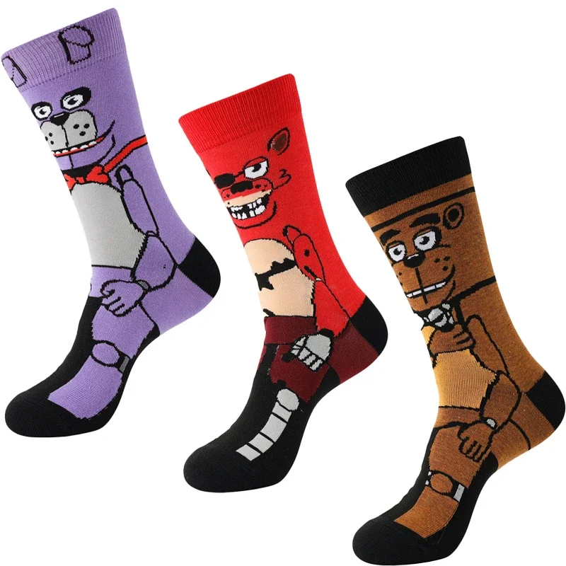 Fnafs Adult Five Nights At Freddys Socks Stocking Party Cartoon Anime New Men Birthday Kawaii Cute Gift Cotton Sweat Absorption