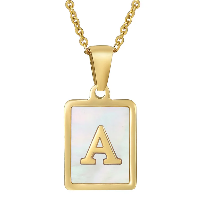 26 Letter Necklace For Women Stainless Steel Jewelry Accessory Cheap Goods For 2 Uah One Piece