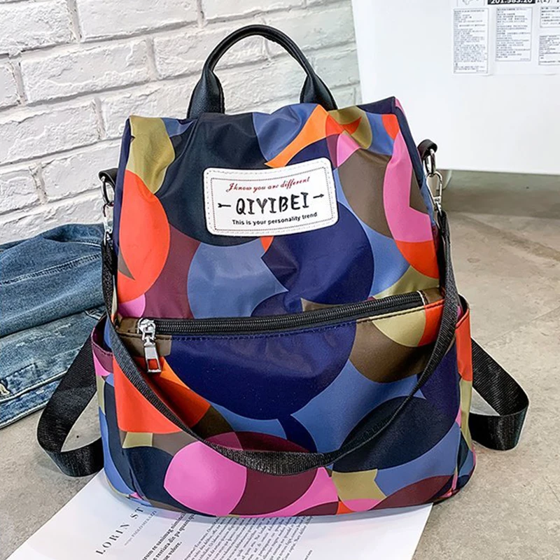 DEEVORCA Sac à Dos Femme Tendance - Imperméable Oxford, Multiportage, Poche Antivol, Idéal Voyage Et Quotidien