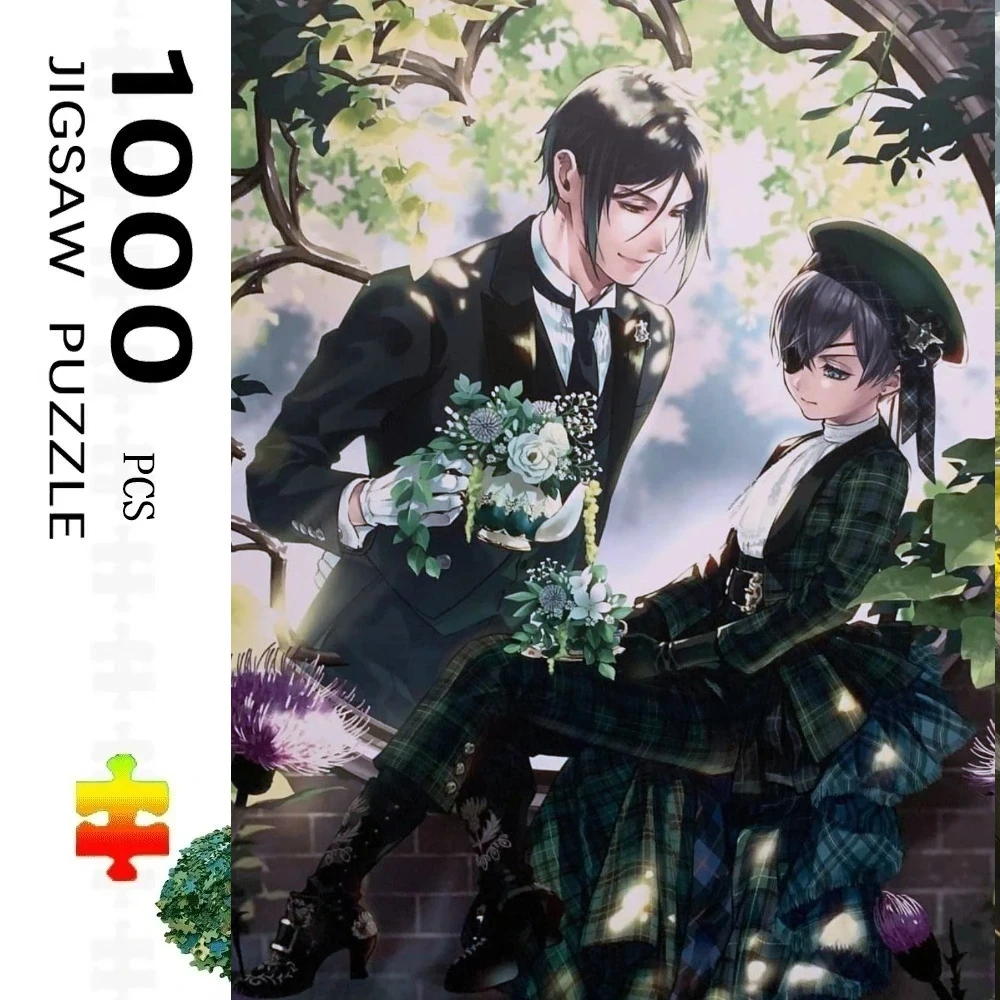 

Пазл для взрослых: Себастьян из аниме «Тёмный дворецкий», бумажная головоломка, декоративная картина, развивающая мышление