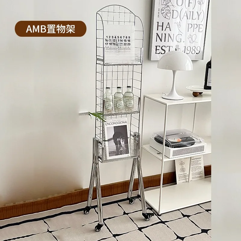Nordic Style Iron Art Electroplated DIY Modular Display Shelf for Living Room Study Office Storage and Exhibition