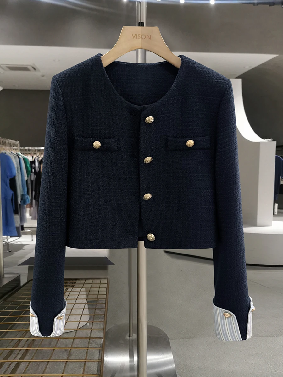 

Olive een College Sle ort Coat Women's Faion Spring Autumn ular Beautiful orm Top Button round Ne Long Sve