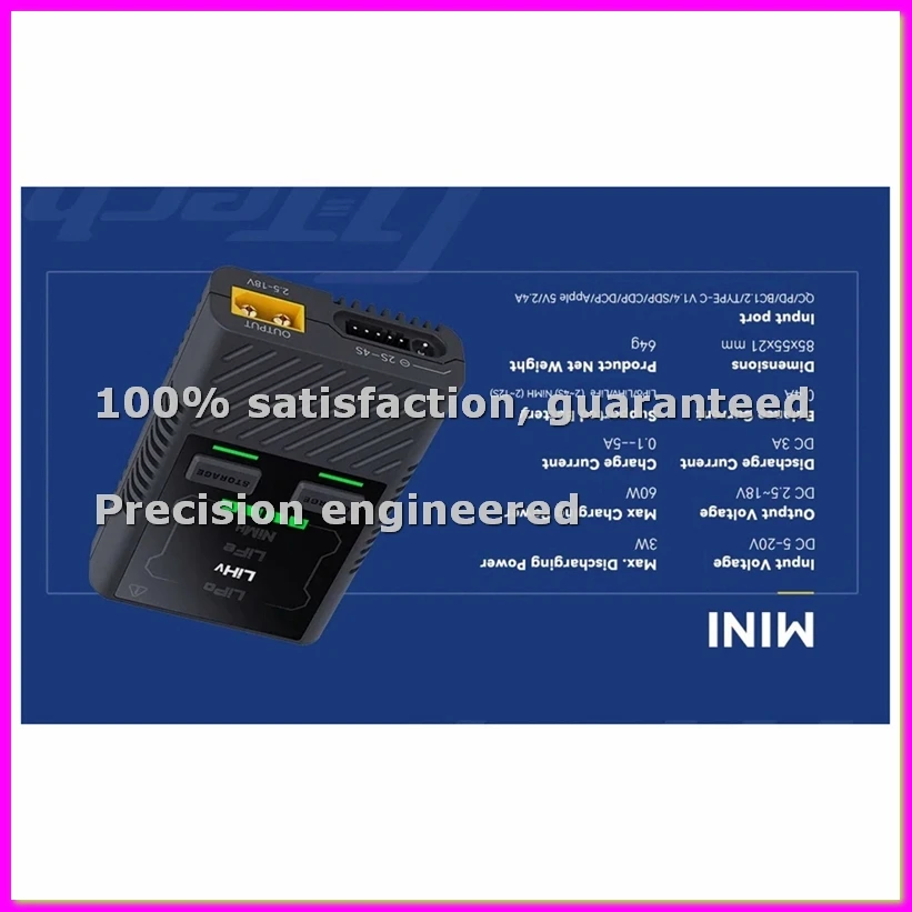 

Зарядное устройство Gens Balance Charger 2-4S для LiPo аккумуляторов, умная зарядка для LiPo, LiHv, LiFe, NiMH, с поддержкой QC, PD, USB-C, для RC FPV дронов - ABVP