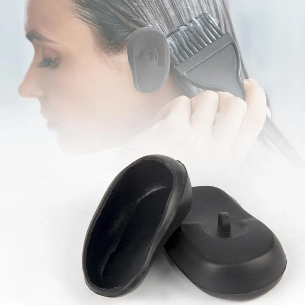 1 زوج سيليكون صبغة شعر الأذن يغطي صبغة شعر صالون غطاء للأذنين واقي أذن قبعات لتصفيف الشعر صالون الصباغة دش اكسسوارات #1