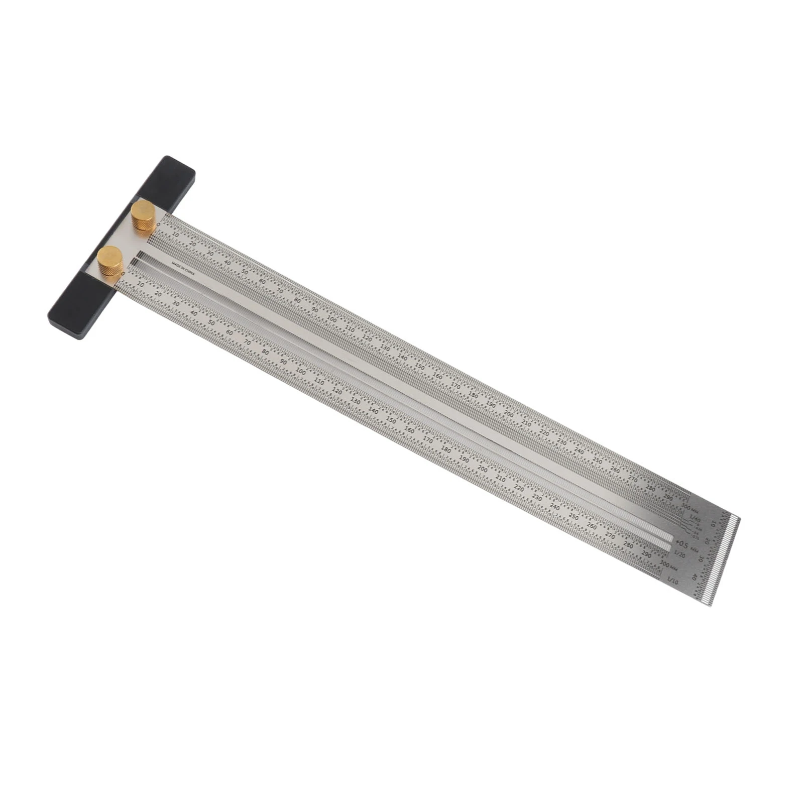Hole Ruler Stainless Steel Line T Type Scale TRule Tool Measuring Industrial Supplies 300mm