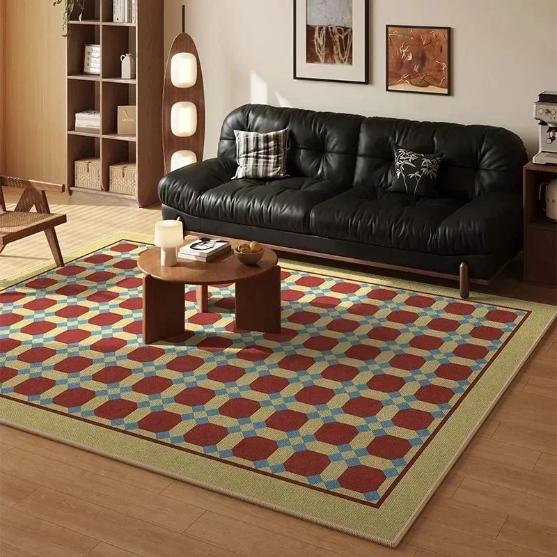 VIKAMA Mid-Century Modern Dot Living Room Carpet Non-Slip Washable Floor Mat for Bedroom Office Home Decor