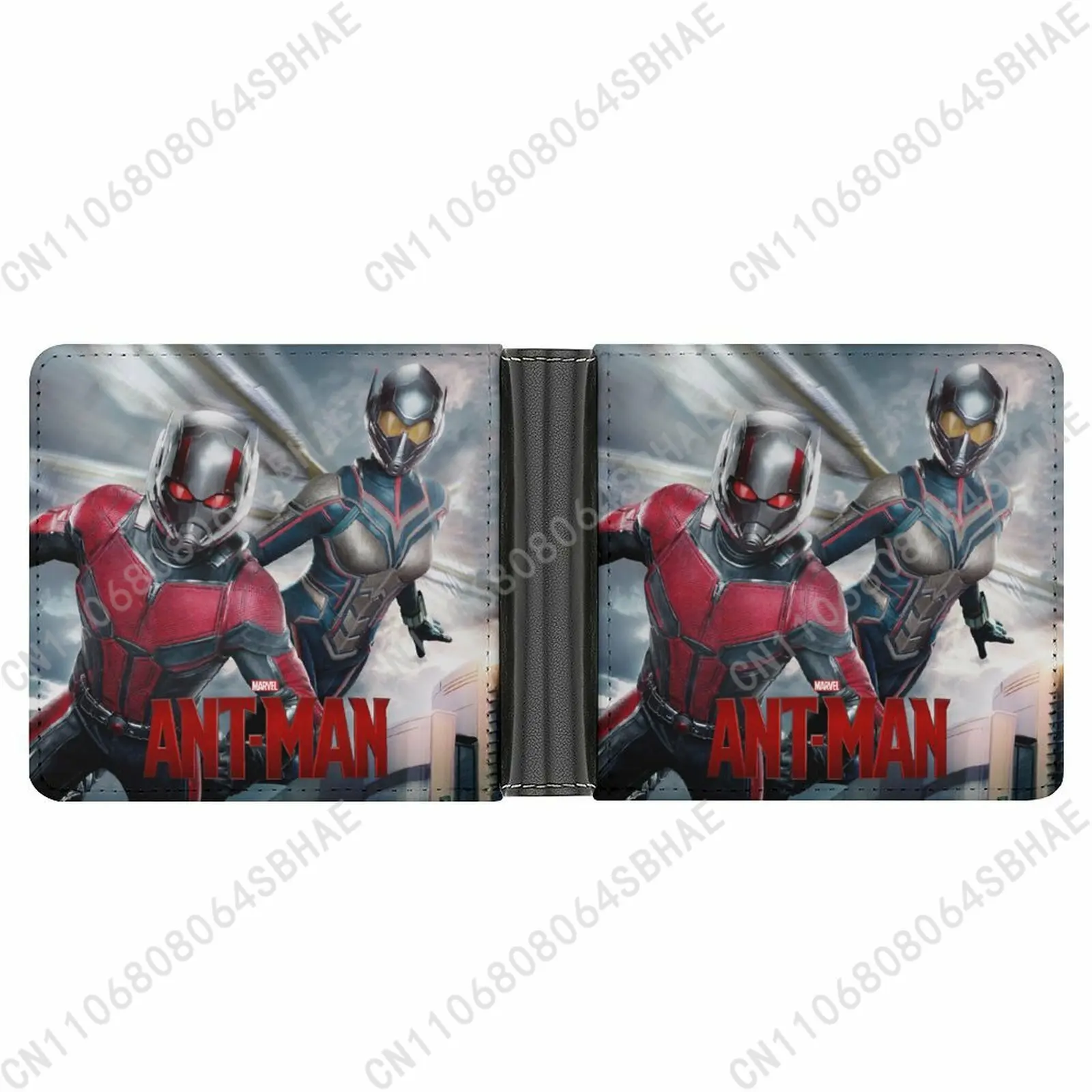 

Marvel Ant Man Trendy Leather Wallet Teenage Male Woman Personalized Slim Credit Card Holder Small Purse Daily Use Cosplay