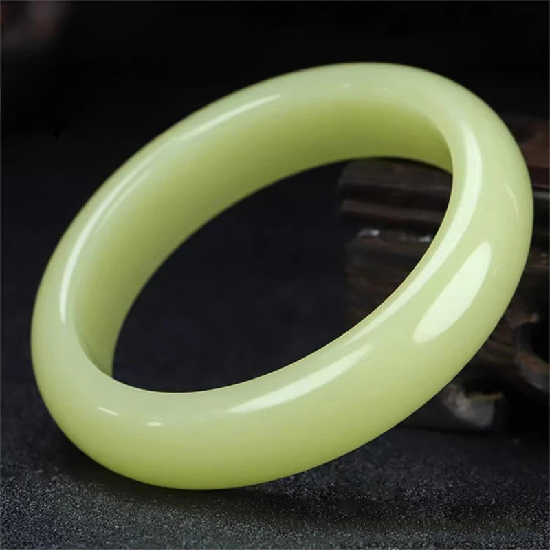 

Natural Hetian Jade Ruoqiang Yellow Mouth Material Bracelet Exquisite Elegant Fashion Jewelry Best Selling Holiday Gift Souvenir