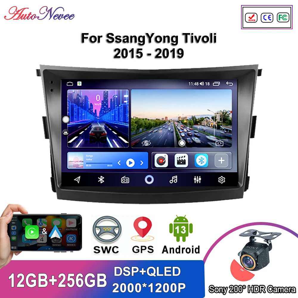 

Car Android 7862 CPU For SsangYong Tivoli 2015 - 2019 Stereo Head Unit Multimedia Player GPS Navigation 5G wifi BT No 2din DVD