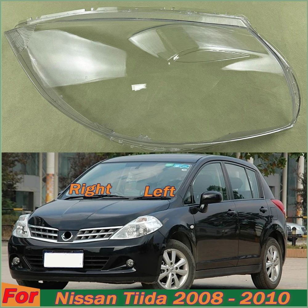 For Nissan Tiida 2008 2009 2010 Transparent Headlamp Cover Headlight Mask Lampshade Lamp Shell Plexiglass Replace Original Lens