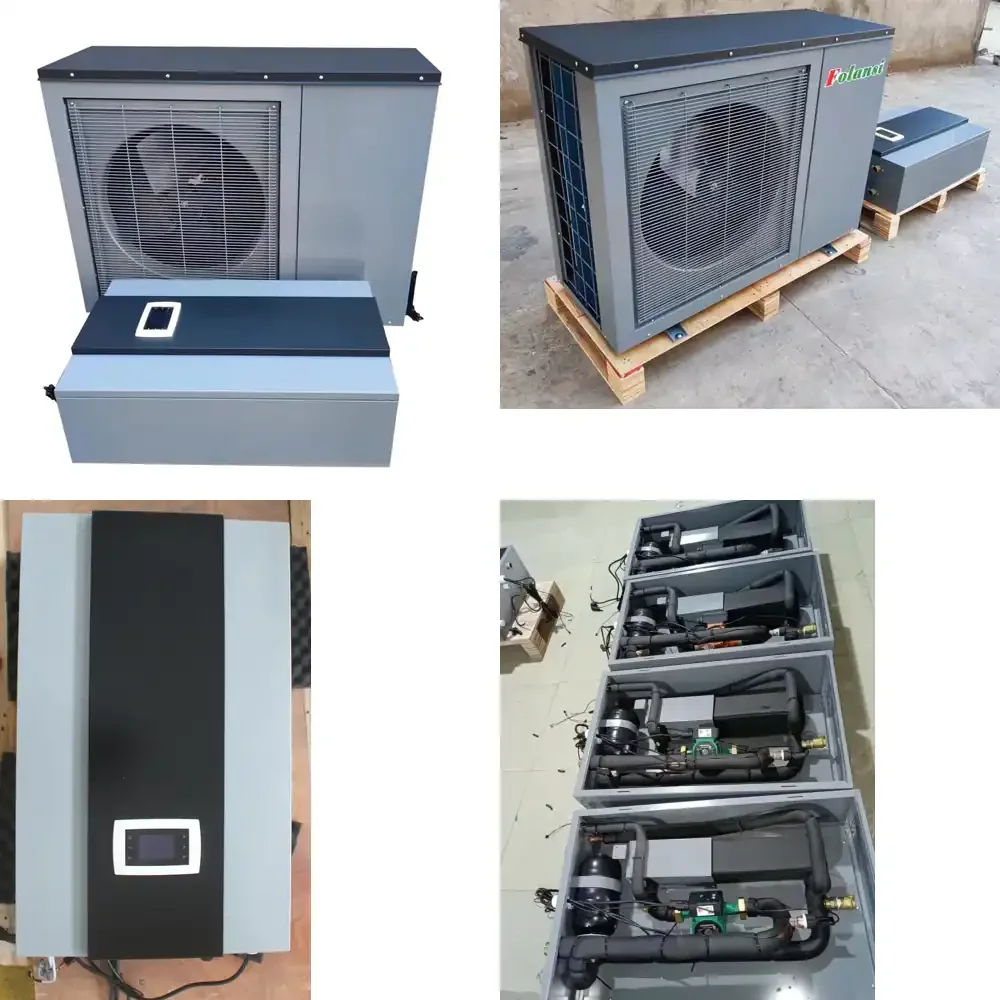 

Folansi 11kw R32 heating and cooling hot water silent air source inverter split heat pump air to water split inverter heat