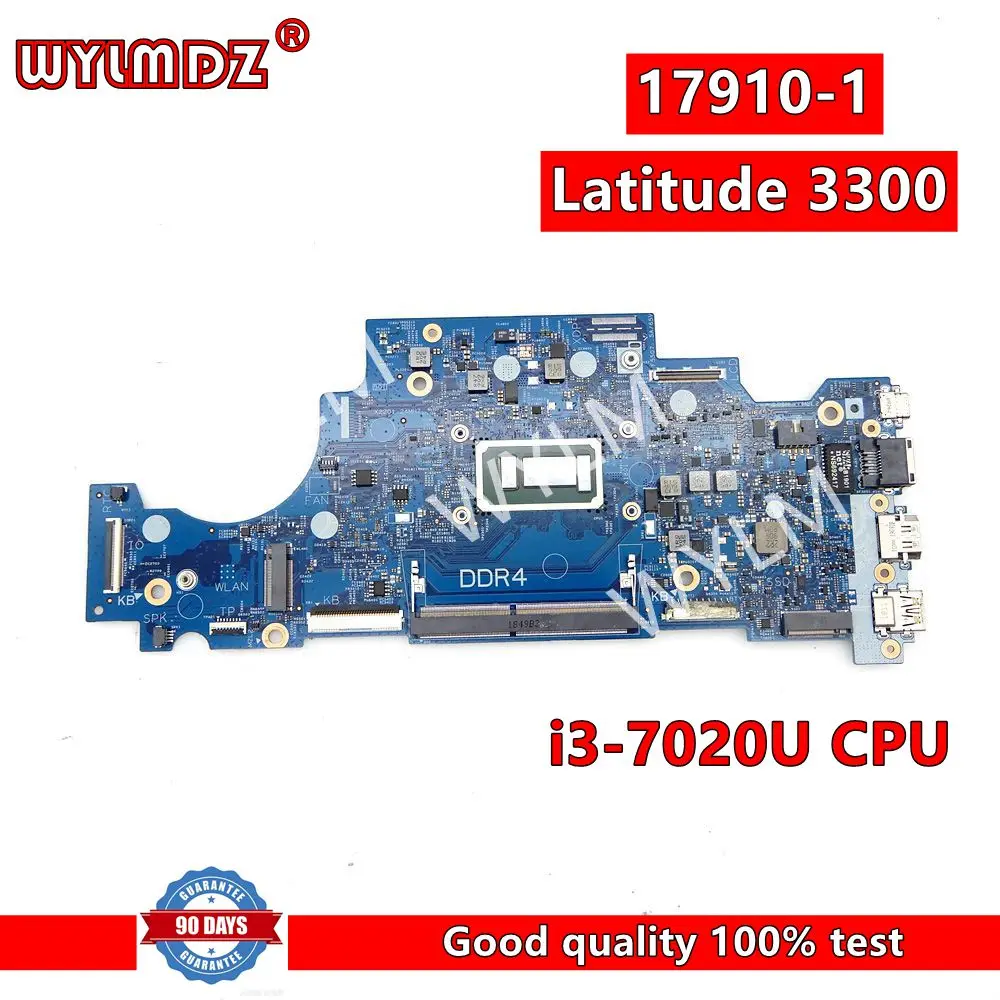 17910-1 Mainboard For DEL Latitude 13 3300 Laptop Motherboard With i3-7020U CPU CN 0RV5W4